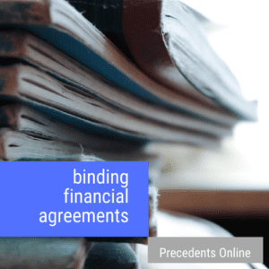 binding financial agreements 1 binding